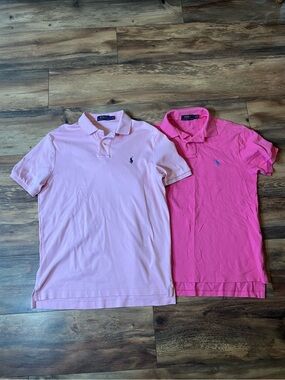 Ralph Lauren Polo Shirts — Light Pink & Hot Pink Pair